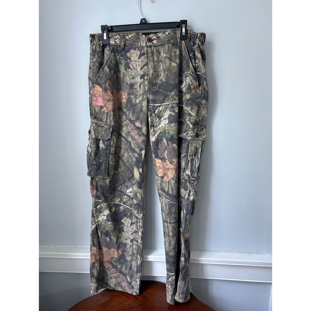 Mossy Oak Camo Cargo Pants Women Large Pink Logo Break-Up Infinity Camouflage